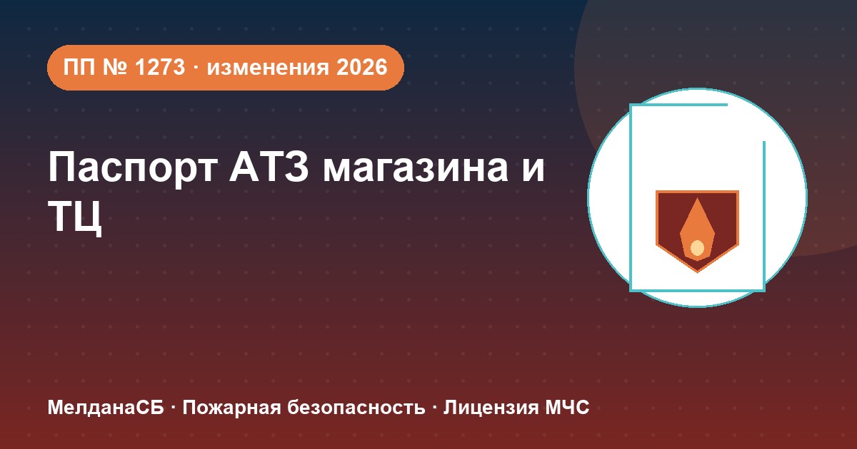 Паспорт безопасности магазина и ТЦ по ПП № 1273: изменения 2026 года в Оренбурге