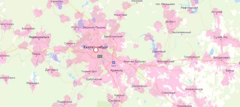 Зона покрытия Билайн в городе Оренбург и области 
